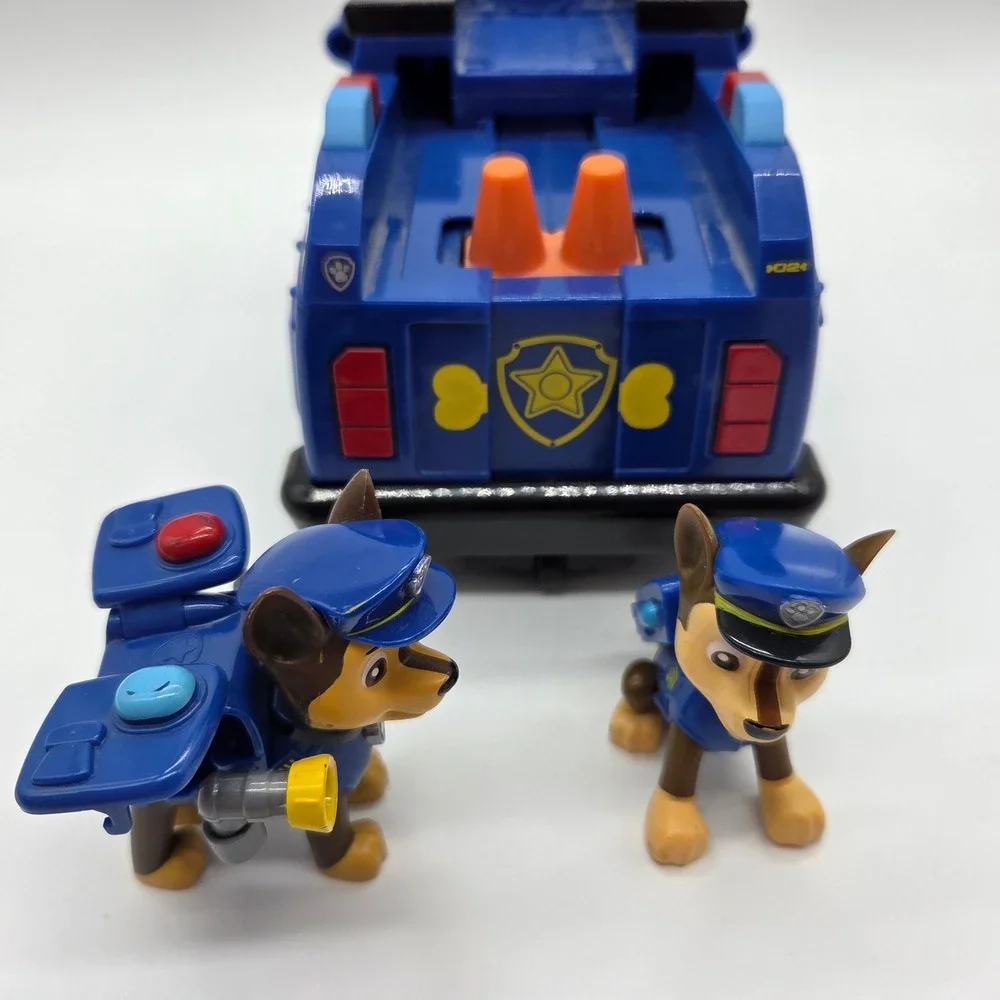 Paw Patrol Police Cruiser Toy Vehicle Kids OS Blue Chase Figures Set‎